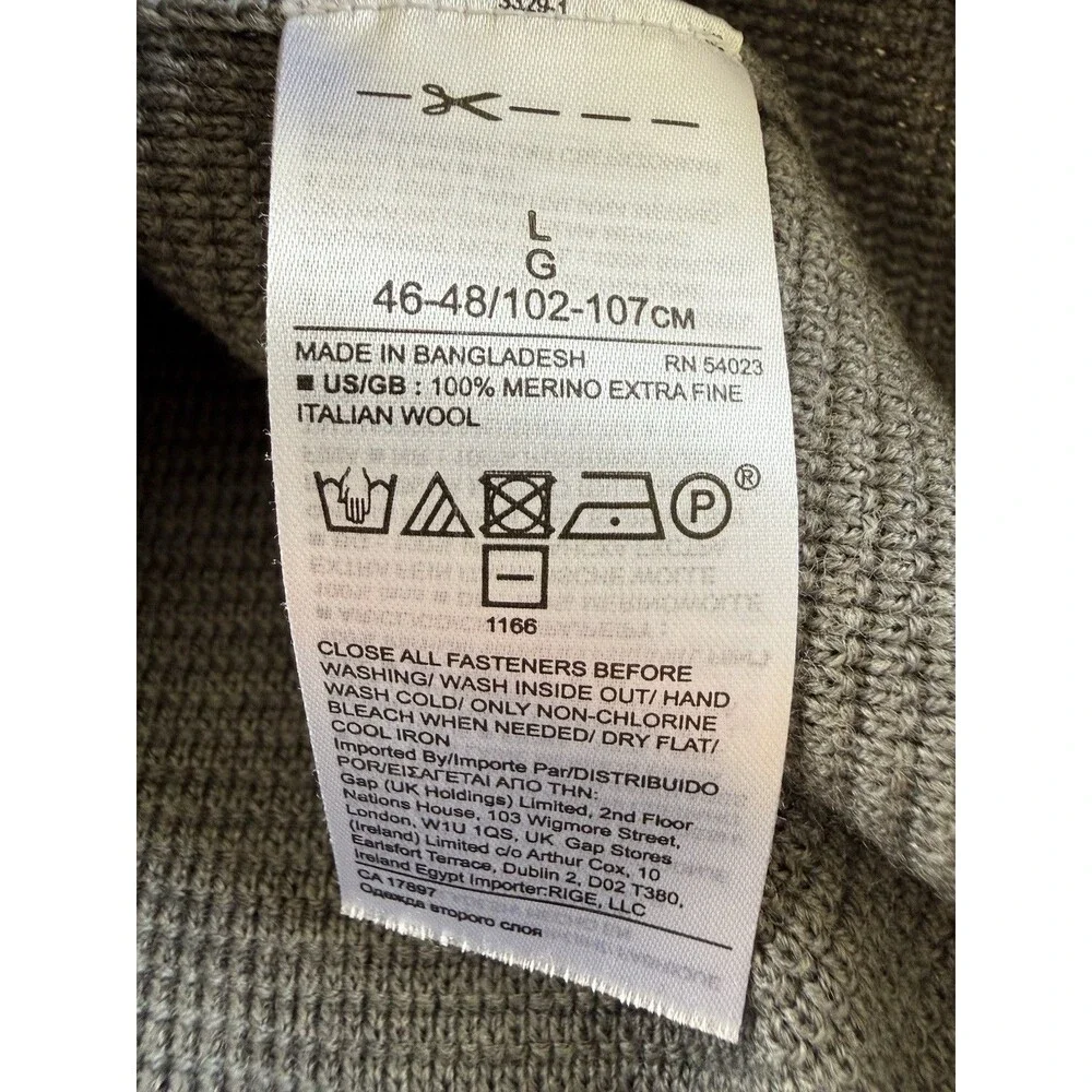Banana Republic Merino Wool Waffle Crewneck Sweater Men Sz L Classic Lux EUC